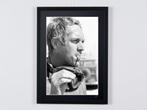 Steve McQueen - The Cool Man - Wooden Framed 70X50 cm -