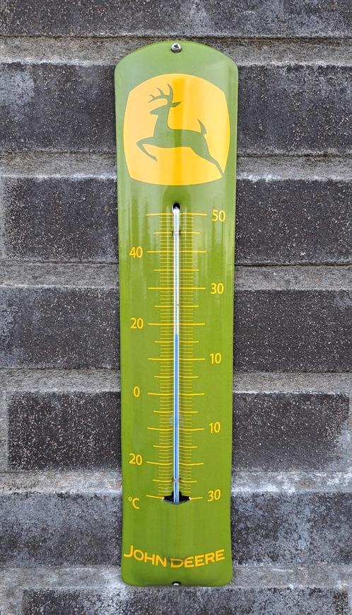 Emaille thermometer John Deere, Verzamelen, Merken en Reclamevoorwerpen, Verzenden