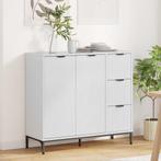 vidaXL Dressoir met lade Hoogglans wit 89.5 x 33 x 82 cm, Huis en Inrichting, Verzenden, Nieuw