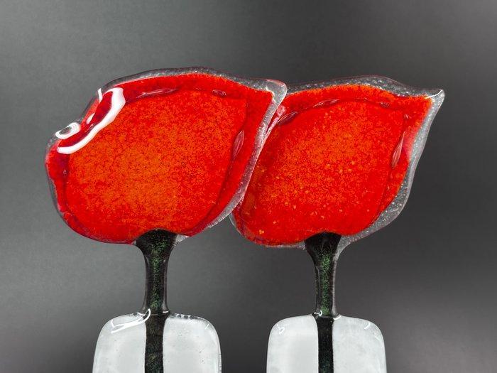 Studio Habrat - Maciej Habrat - Figuur - Poppy seed flower, Antiek en Kunst, Antiek | Glaswerk en Kristal