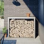vidaXL Haardhoutrek 100x40x80 cm roestvrij staal, Tuin en Terras, Brandhout, Verzenden