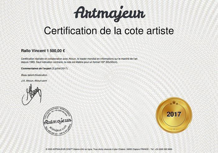 R. Vincent (1954) - Chapelle en Provence oeuvre de Vincent, Antiek en Kunst, Kunst | Schilderijen | Klassiek