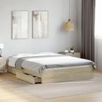 vidaXL Bedframe met lades bewerkt hout sonoma eikenkleurig, Huis en Inrichting, Slaapkamer | Bedden, Verzenden, Nieuw