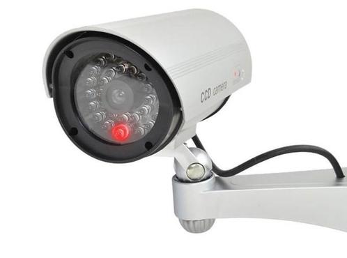 Dummy beveiligingscamera nep camera buiten outdoor LED *zilv, TV, Hi-fi & Vidéo, Caméras de surveillance, Envoi