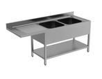 Spoeltafel | RVS | Achteropstand + Bodemschap | Zelfmontage, Zakelijke goederen, Horeca | Keukenapparatuur, Verzenden, Nieuw in verpakking