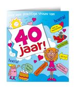 Verjaardagskaart 40 Jaar Vrouw Cartoon 16,5cm, Nieuw, Verzenden