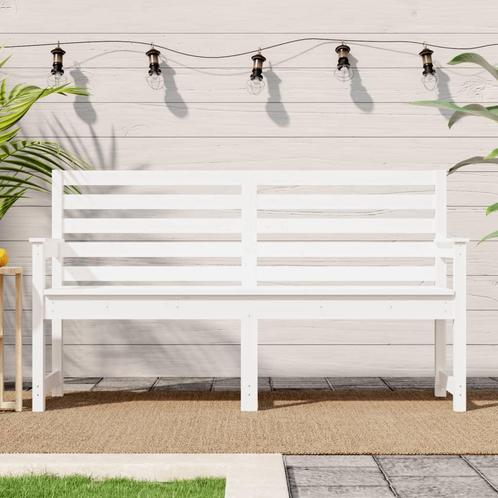 vidaXL Tuinbank 159,5x48x91,5 cm massief grenenhout wit, Tuin en Terras, Tuinsets en Loungesets, Nieuw, Verzenden