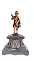 Figurale pendule - Marmer, Glas, Zinklegering - 1880-1920 -, Antiek en Kunst