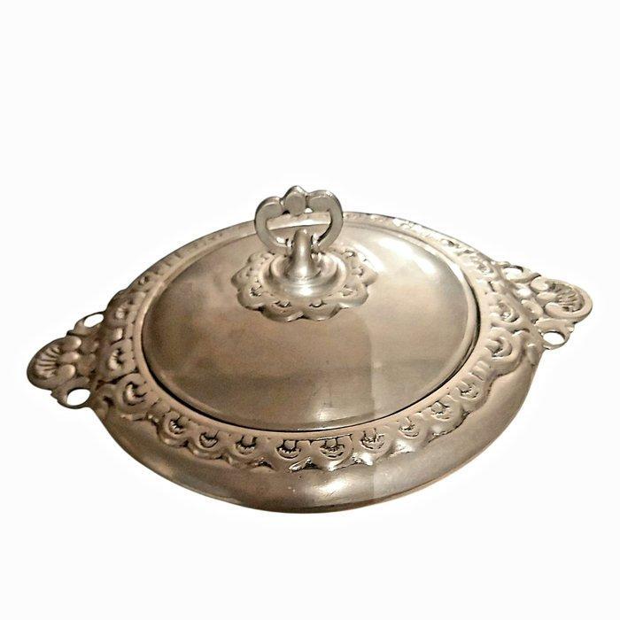 Tureen - Tin - Linnenmand of soepkom, Antiek en Kunst, Antiek | Keukengerei