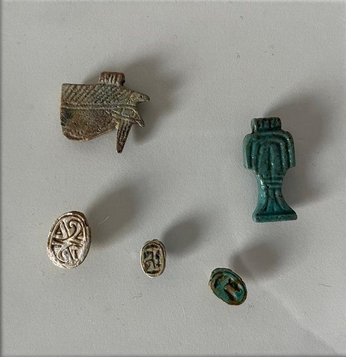 Oud-Egyptisch Faience Amulet, set van, Collections, Minéraux & Fossiles