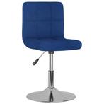 vidaXL Eetkamerstoel draaibaar stof blauw, Huis en Inrichting, Stoelen, Verzenden, Nieuw
