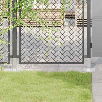 vidaXL Spokkels vierkant 12 st gegalvaniseerd staal, Tuin en Terras, Palen, Balken en Planken, Verzenden, Nieuw