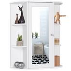 2dekans | Coast Badkamerkast met spiegel - Met opbergplanken, Huis en Inrichting, Woonaccessoires | Spiegels, Ophalen of Verzenden