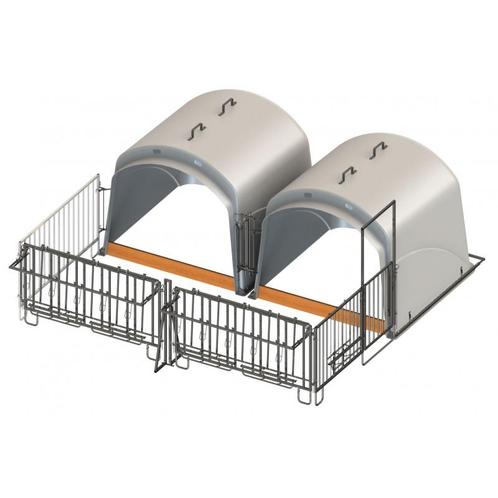 Kalverhut kalveriglo calfhouse premium xl met omheining,, Zakelijke goederen, Landbouw | Veevoer