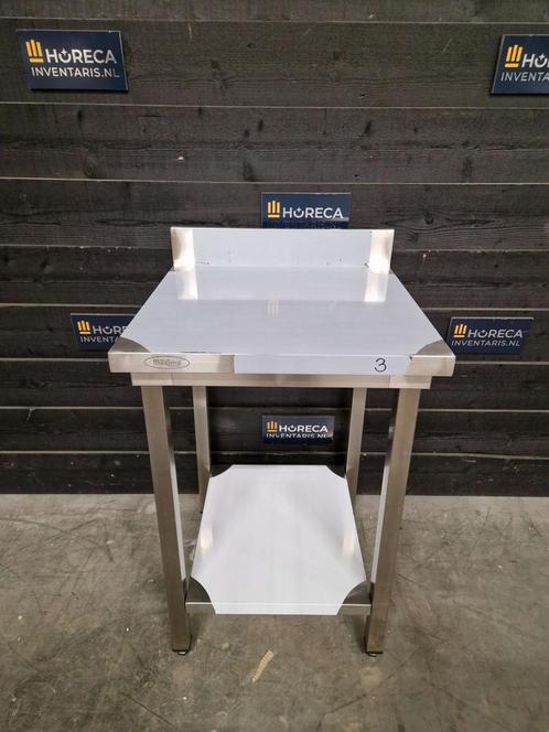 Werktafel | Maxima | opstaande rand |  RVS | 60x60, Zakelijke goederen, Horeca | Meubilair en Inrichting, Nieuw zonder verpakking