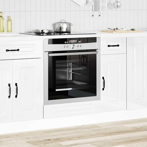 vidaXL Ovenkast Kalmar bewerkt hout hoogglans wit, Huis en Inrichting, Kasten | Overige, Nieuw, Verzenden