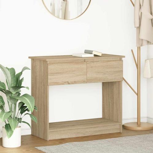 vidaXL Wandtafel met lades sonoma 85,5x38,5x74,5 cm, Huis en Inrichting, Tafels | Bijzettafels, Nieuw, Verzenden