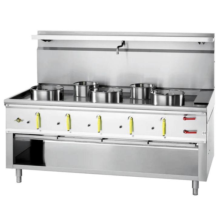 Wokfornuis | ASIA II | Gas | 3 Wokbranders (3x 20/25/35kW), Zakelijke goederen, Horeca | Keukenapparatuur, Nieuw in verpakking