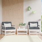 vidaXL Tuinstoelen met kussens 2 st massief grenenhout wit, Tuin en Terras, Tuinsets en Loungesets, Verzenden, Nieuw