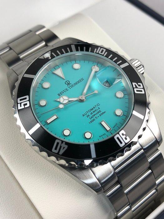 Revue Thommen - Diver Automatic Submariner Turquoise -, Handtassen en Accessoires, Horloges | Heren