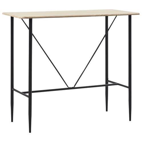 vidaXL Table de bar Chêne 120 x 60 x 110 cm MDF, Huis en Inrichting, Tafels | Eettafels, Verzenden