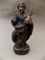 Sint Antonius de Padua met pelgrimschoenen - Antique - Bois, Antiek en Kunst