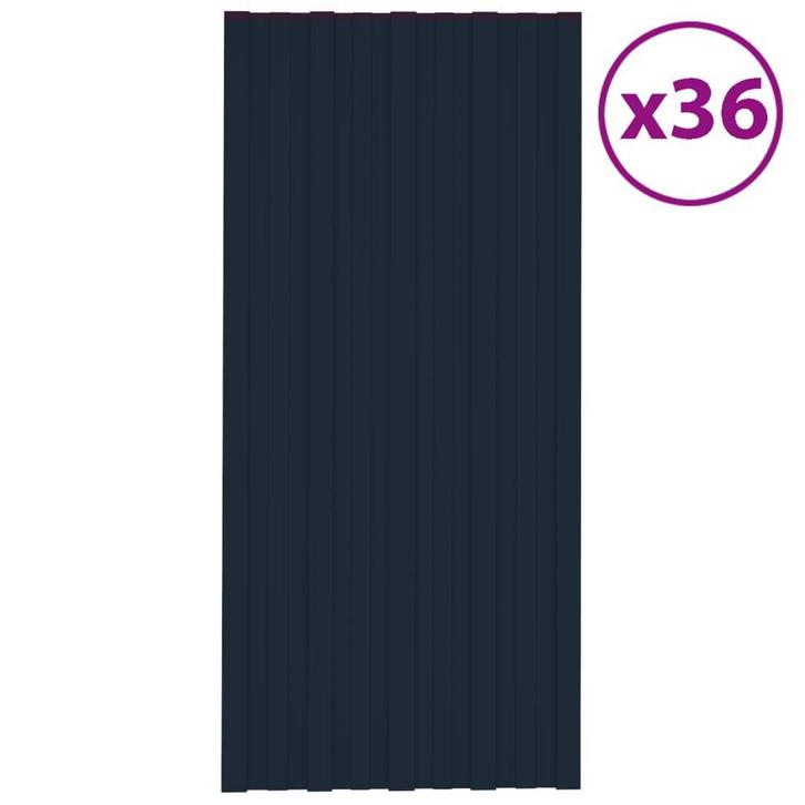 Dakpanelen Antraciet 36st - 60% Korting! Retour Deal, Doe-het-zelf en Bouw, Dakpannen en Dakbedekking, Zwart, Nieuw, Metaal, Dakplaat of Dakpanplaat