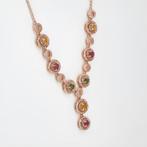 Sans prix de réserve - Collier Plaqué or Tourmaline - Topaze