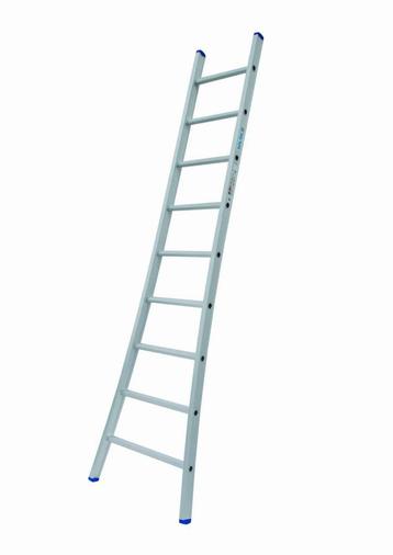 Solide 1-delige ladder 9 sporten met gebogen voet, Ophalen of Verzenden, Ladder