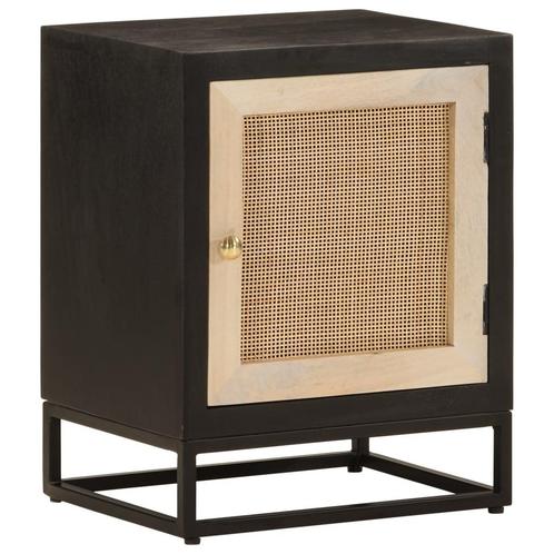 vidaXL Nachtkastje 40x30x50 cm massief mangohout en ijzer, Huis en Inrichting, Kasten | Overige, Nieuw, Verzenden