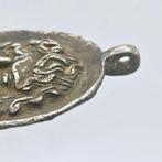 Gandhara Argent Pendentif médaillon dun philosophe - 81 mm
