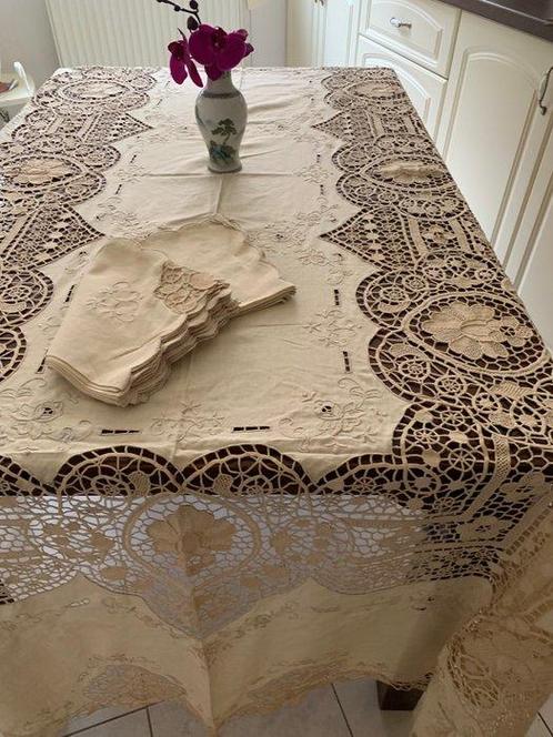 Housse de table - 270 cm - 185 cm, Antiek en Kunst, Antiek | Tapijten, Tafelkleden en Textiel