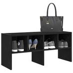 vidaXL Schoenenrek stapelbaar 89,5x30x40 cm zwart, Huis en Inrichting, Verzenden, Nieuw