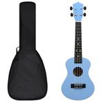 vidaXL Ukuleleset met tas voor kinderen sopraan 23 blauw, Muziek en Instrumenten, Verzenden, Nieuw