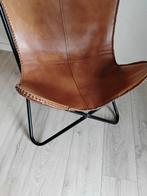 Stoel - Leder, Metaal - Decoratieve vleermuiskruk, Antiek en Kunst