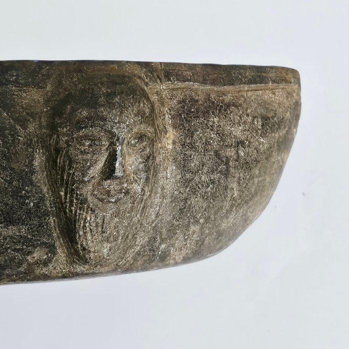 Oud West-Aziatisch Black Stone Medicijn Mortarium met, Antiek en Kunst, Antiek | Overige Antiek