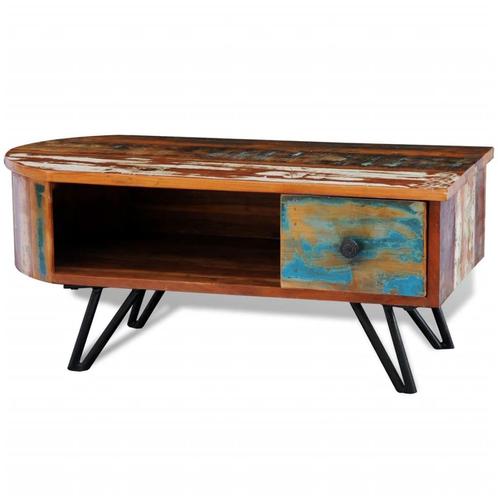 vidaXL Salontafel met ijzeren poten gerecycled hout, Huis en Inrichting, Tafels | Salontafels, Nieuw, Verzenden