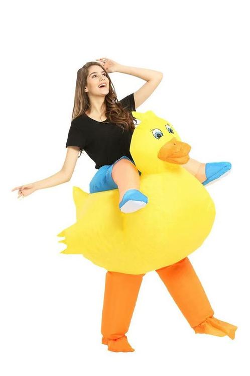 KIMU® Opblaas Kostuum Rijdend op Badeend Opblaasbaar Pak Bad, Kleding | Heren, Carnavalskleding en Feestkleding, Nieuw, Ophalen of Verzenden