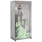 vidaXL Garde-robe New York 75x45x160 cm Tissu, Verzenden