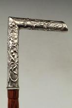 Wandelstok - .800 zilver, Antiek en Kunst