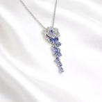 Zonder minimumprijs - Halsketting Verguld Tanzaniet - Topaas