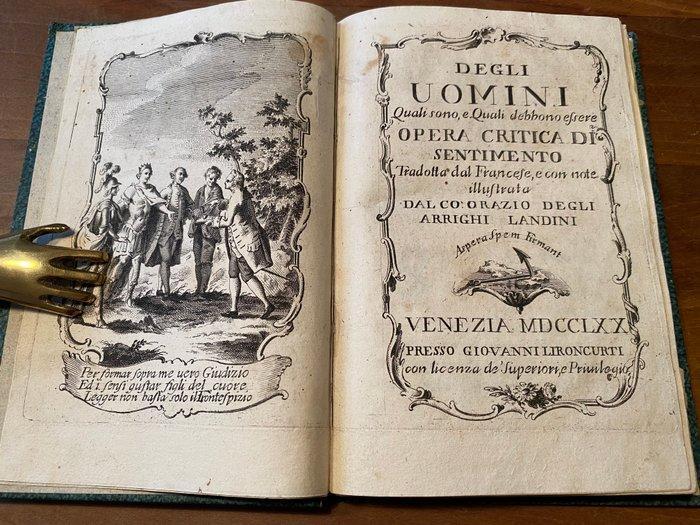 Orazio Arrighi Landini - Degli uomini quali sono e quali, Antiek en Kunst, Antiek | Boeken en Manuscripten
