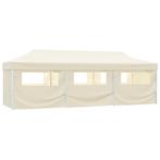 vidaXL Vouwtent pop-up met 8 zijwanden 870x291x315 cm crème, Verzenden, Nieuw