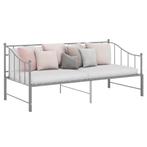 vidaXL Slaapbank uittrekbaar metaal grijs 90x200 cm, Verzenden, Nieuw
