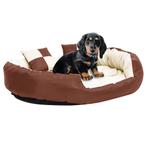 vidaXL Hondenkussen omkeerbaar en wasbaar 110x80x23 cm bruin, Dieren en Toebehoren, Honden-accessoires, Verzenden, Nieuw