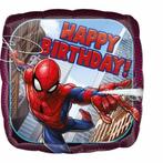 Spiderman Helium Ballon Happy Birthday 45cm leeg, Verzenden