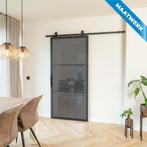 Stalen Schuifdeur - 3 Vlaks - Maatwerk - Rook glas, Doe-het-zelf en Bouw, Nieuw, Metaal, Inclusief glas