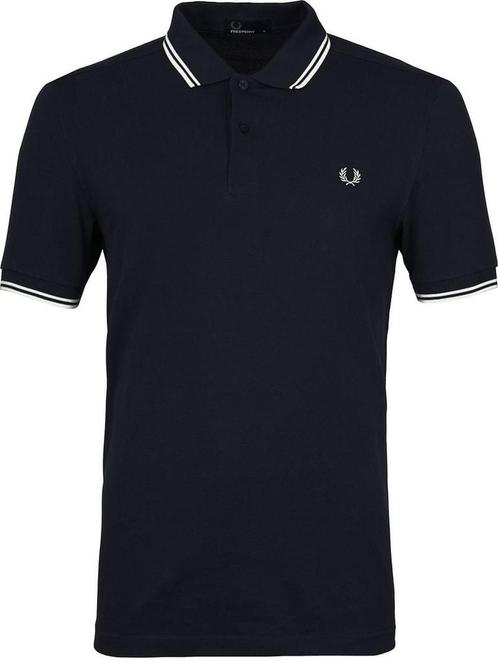 Fred Perry Polo Navy White maat Maat 48/50 (M) Heren, Kleding | Heren, Polo's, Blauw, Nieuw, Maat 48/50 (M), Verzenden