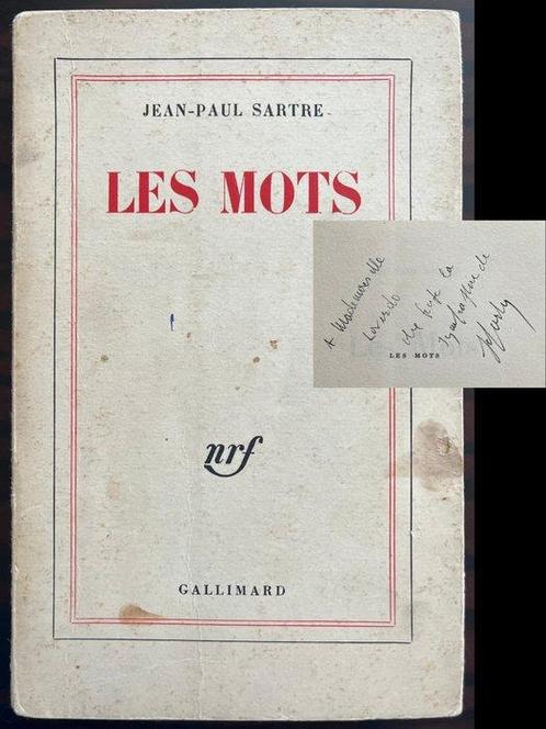 Signé ; Jean-Paul Sartre - Les Mots [envoi autographe de, Antiek en Kunst, Antiek | Boeken en Manuscripten