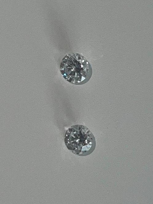 2 pcs Diamant  (Natuurlijk)  - 0.60 ct - Rond - F - VVS2 -, Handtassen en Accessoires, Edelstenen